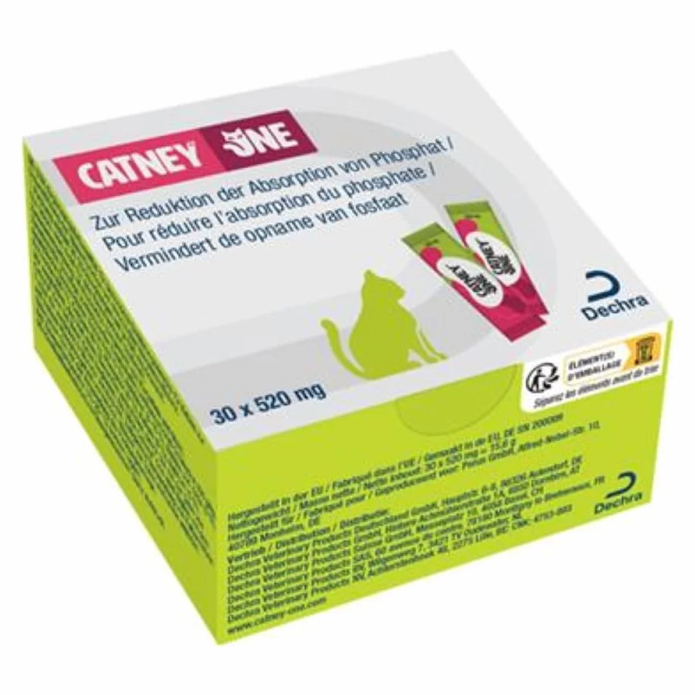 Dechra Catney One | 30 x 520 MG | Aliment complémentaire pour des objectifs nutritionnels particuliers chez Les Chats | pour Soutenir la Fonction rénale en Cas d'insuffisance rénale Chronique