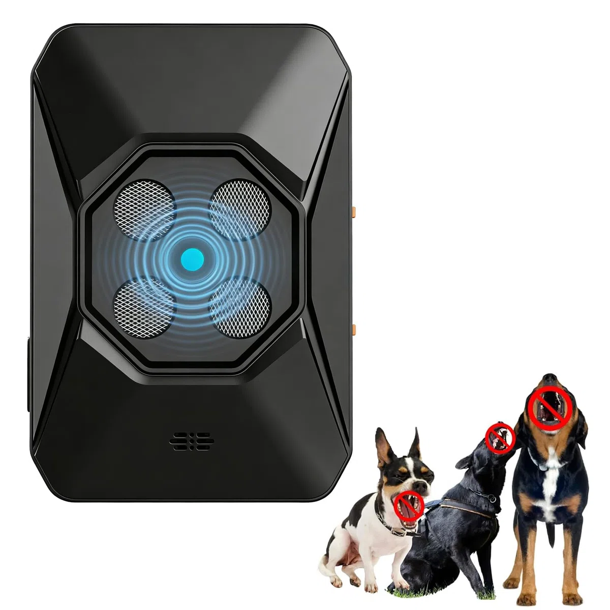 Ultrasons pour chiens, 3 niveaux de fréquence réglables Anti-aboiement pour chien, sifflet à ultrasons pour chiens d'intérieur et d'extérieur, anti-aboiement + chiens grands, moyens et petits (noir)