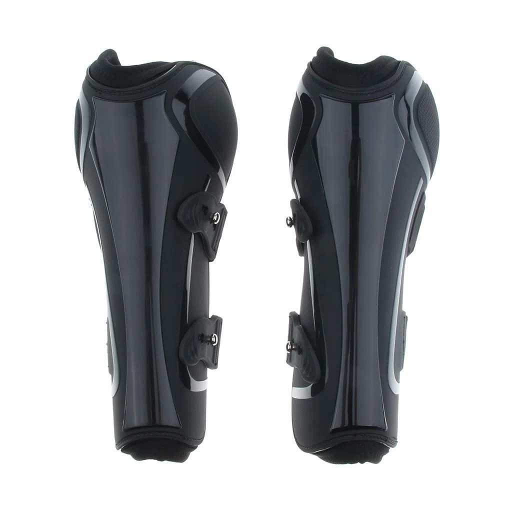 Lot de 2 guêtres de sport équestre, bottes de saut pour cheval et poney – Équipement de protection des jambes avant – Matériau absorbant les chocs et respirant – L