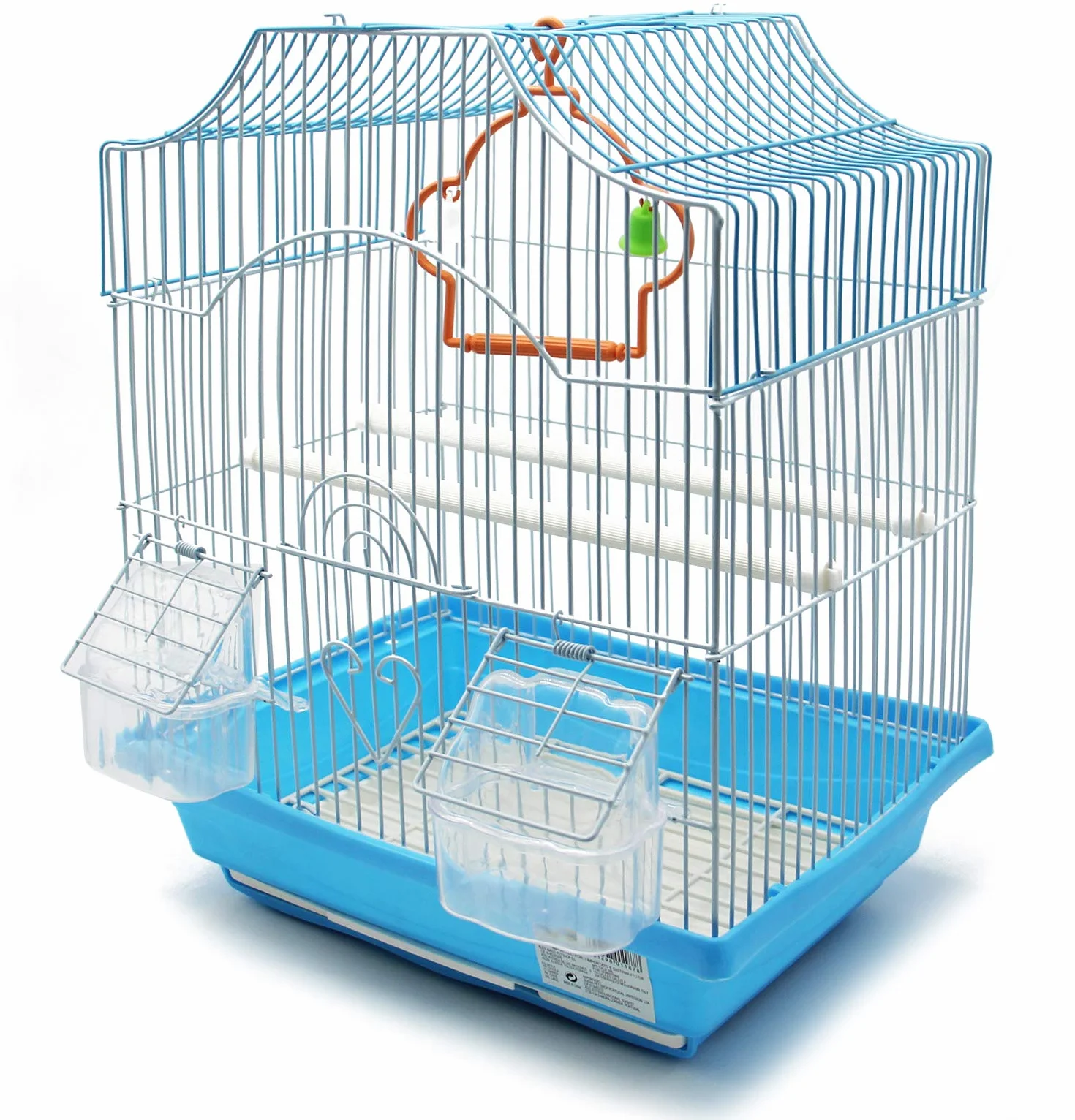 BPS Cage à Oiseaux Volière Perruche Canaris avec Mangeoire Abreuvoir Saut Perches pour Repos 30x23x39 cm Couleur Aléatoire BPS-1187
