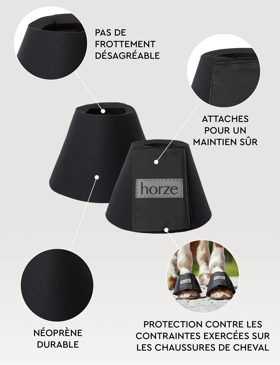 HORZE Cloches pour Chevaux ProBell | Toutes Les Tailles, Noir, XL