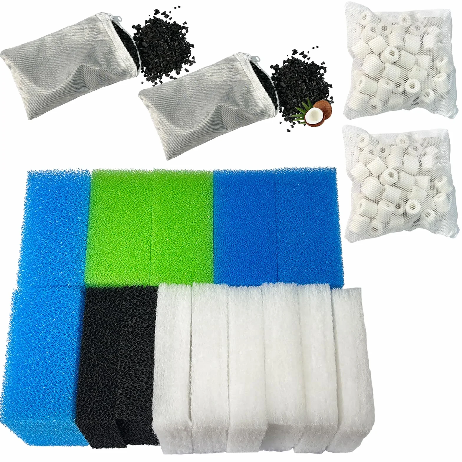 2 Ensembles de Milieux de Filtration pour Aquarium Compatibles avec Le Juwel Bioflow 3.0 M