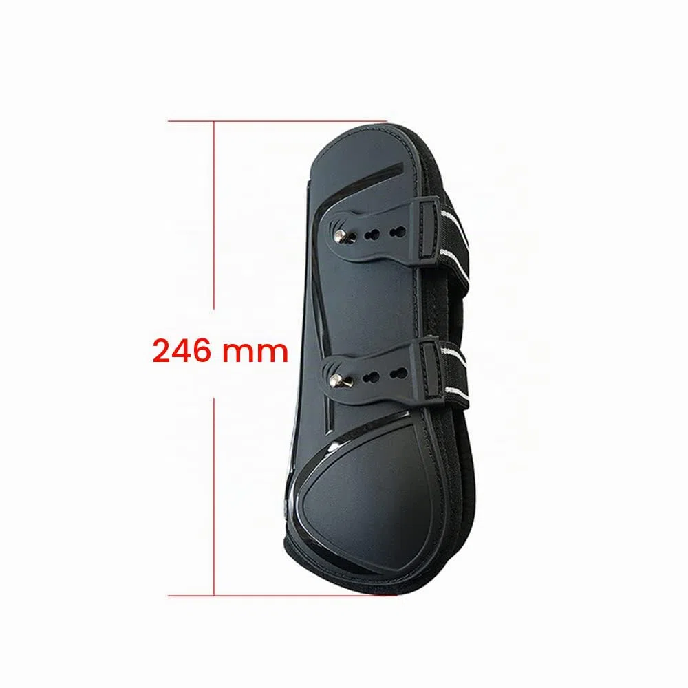 Lot de 2 guêtres de sport équestre, bottes de saut pour cheval et poney – Équipement de protection des jambes avant – Matériau absorbant les chocs et respirant – L