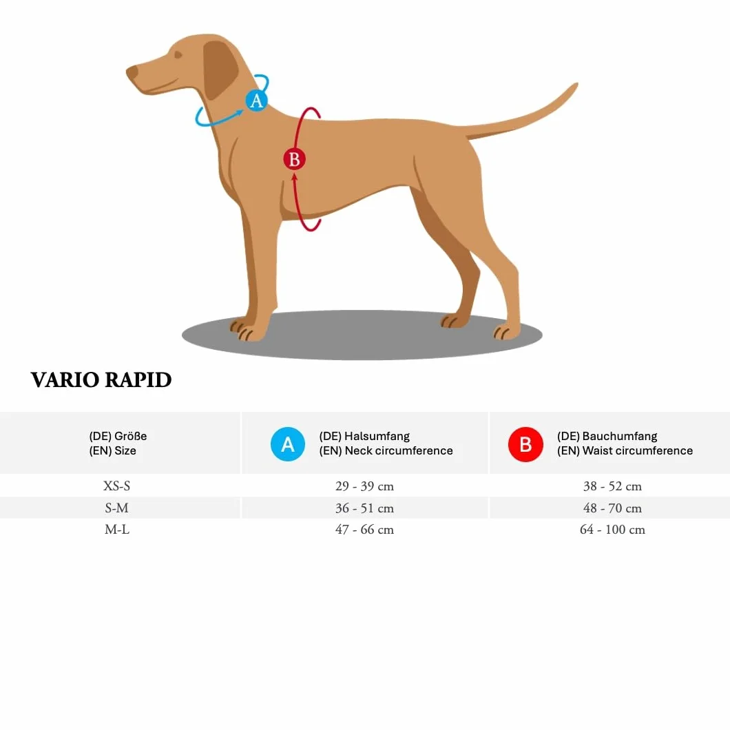 Hunter modèle Vario Rapid Harnais de sécurité Anti-Panique pour Chiens anxieux. en Nylon Souple et résistant aux déchirures