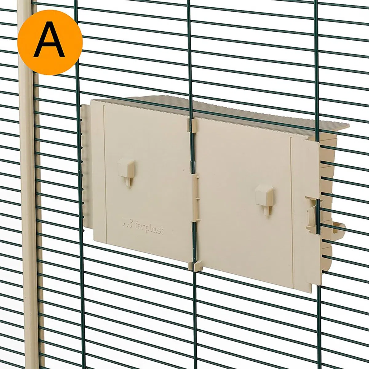 Ferplast Cage à Oiseaux NOTA Volière extérieure pour Oiseaux, Canaris, Pinsons, Perruches Ondulées, Inséparables, en Métal, Accessoires Inclus Mangeoires rotatives Perches Roues, 95x64xh 165,5 cm.