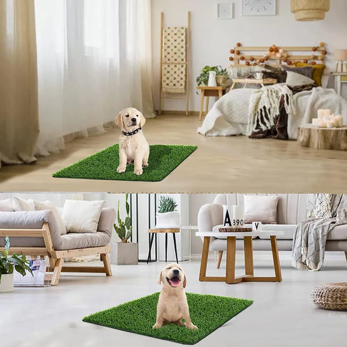 50 X 60 cm Gazon Artificiel pour Chiens, intérieur et extérieur, Fausse Herbe pour Chiens, Zone d'apprentissage de la propreté, terrasse, pelouse, décoration