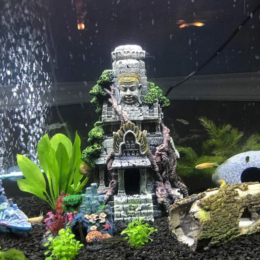 SLOCME Grande statue de Bouddha pour aquarium, décoration pour aquarium, décoration d'aquarium, grande statue de Bouddha