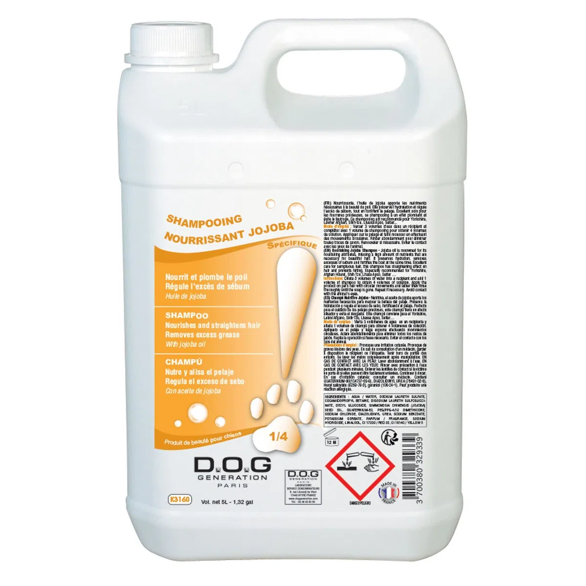 Dog Generation - SHAMPOOING JOJOBA 5 L