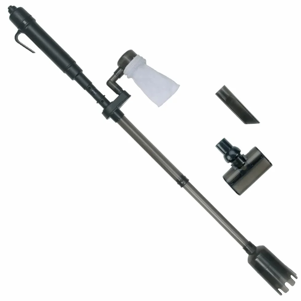 Marina Nettoyeur d'aquarium 3 en 1 Multi-Vac à piles, noir