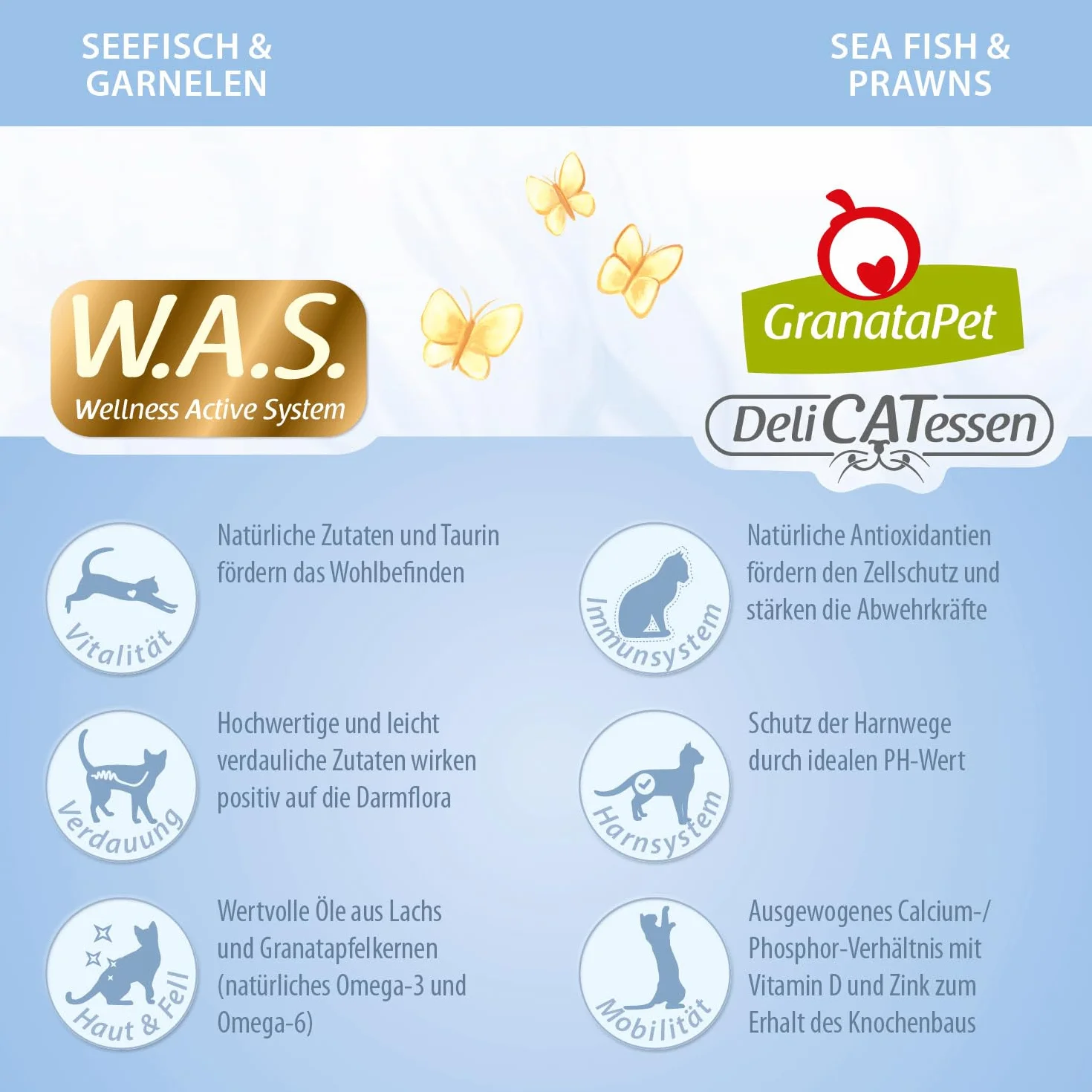 GranataPet Delicatessen Nourriture sèche pour Chats et crevettes de mer savoureuse Nourriture complète sans céréales et sans Sucre 9 kg