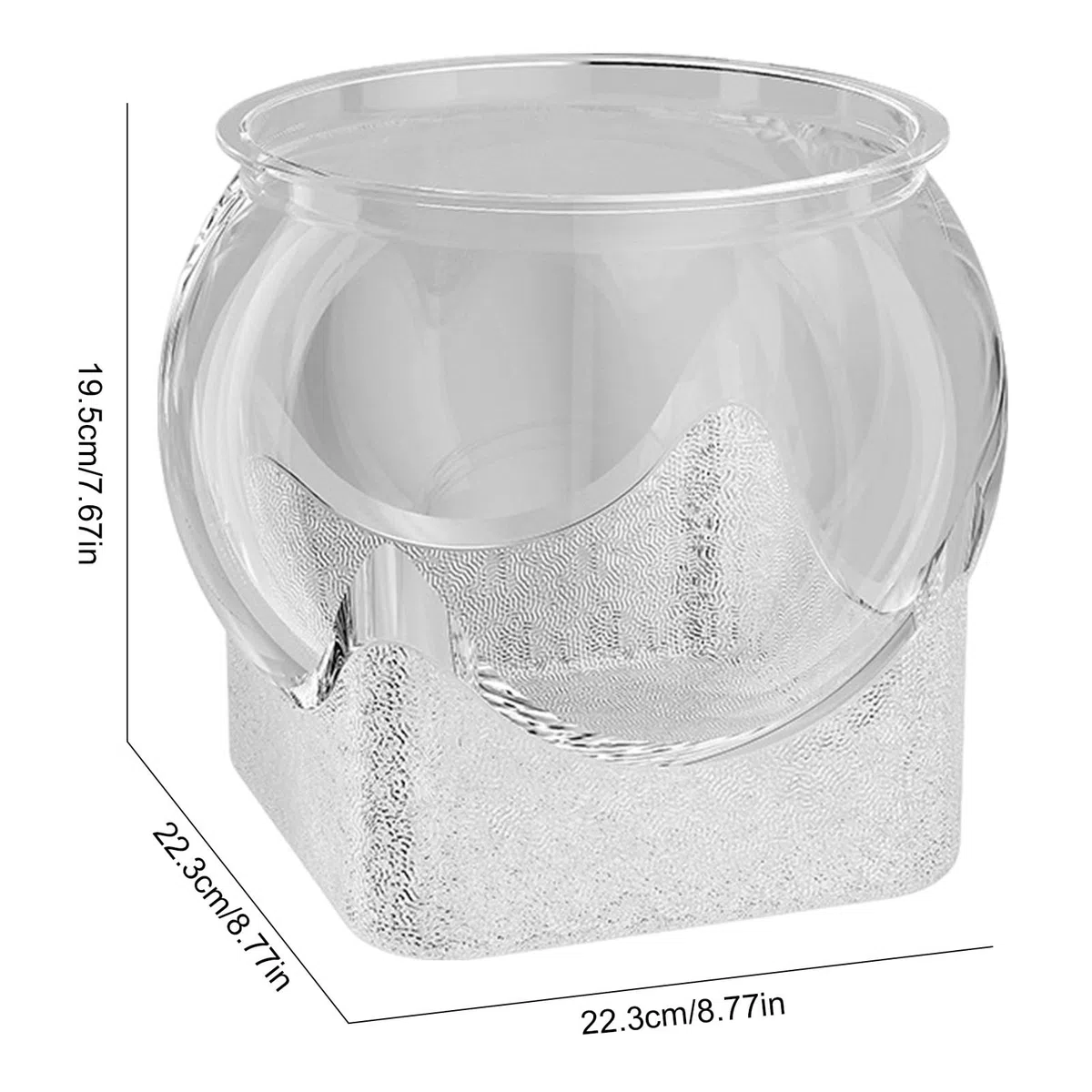 Fish Bowl | Aquarium Clair pour Poisson Combattant - Récipient Floral pour Maison Chambre Salle De Bain Bureau Détente - Décoration pour Salon Salle De Bain Chambre Bureau Dortoir