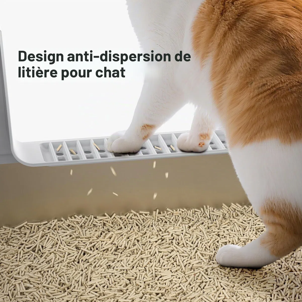 MIXJOY Bac à litière pour chat XXXL en acier inoxydable - Extra large - 71 x 51 x 30 cm - Convient pour les grandes races de chats et les foyers à cathédrales multiples - Modèle grand format à bords