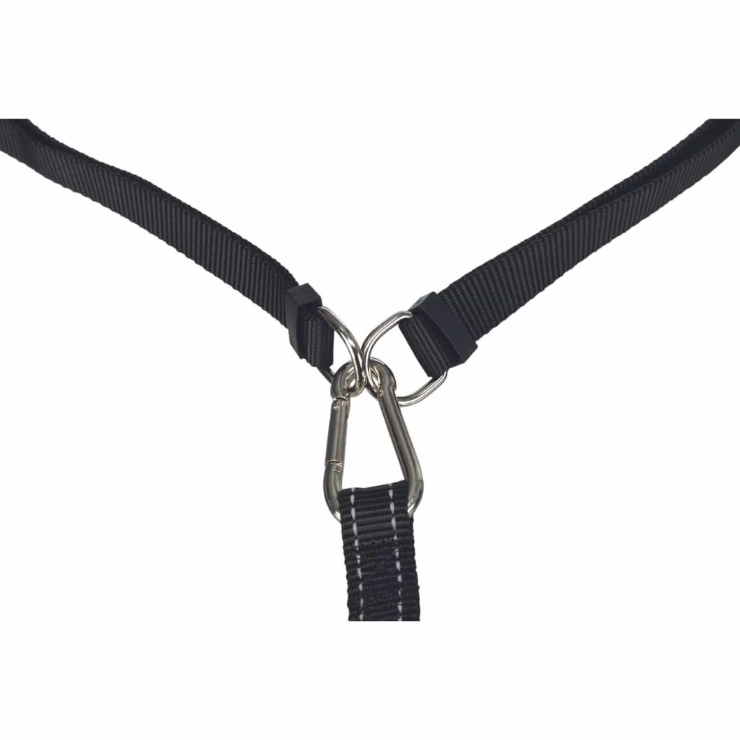 TRIXIE laisse de jogging pour chien avec ceinture M-L, 1,10–1,50 m, 20 mm en noir/graphite - laisse idéale pour sport et activités - pour chiens de taille moyenne à grande