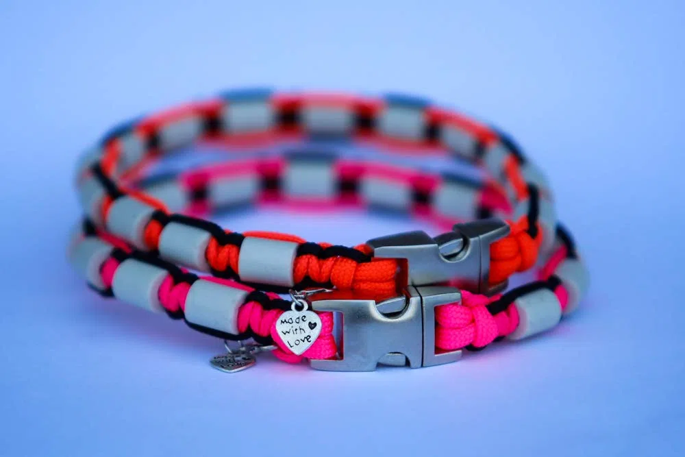 céramique EM - Collier paracord pour chien - coupe sur mesure - désormais possible avec prénom - veuillez prendre en compte le descriptif !