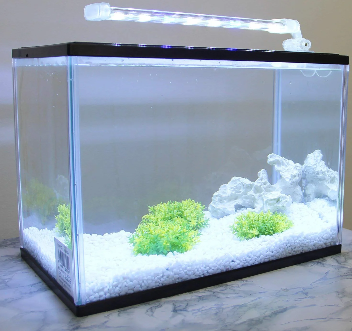 BPS Lampe d'aquarium LED Submersible pour Plantes, Lumière Blanche et Bleue 12w 400 x 40 mm
