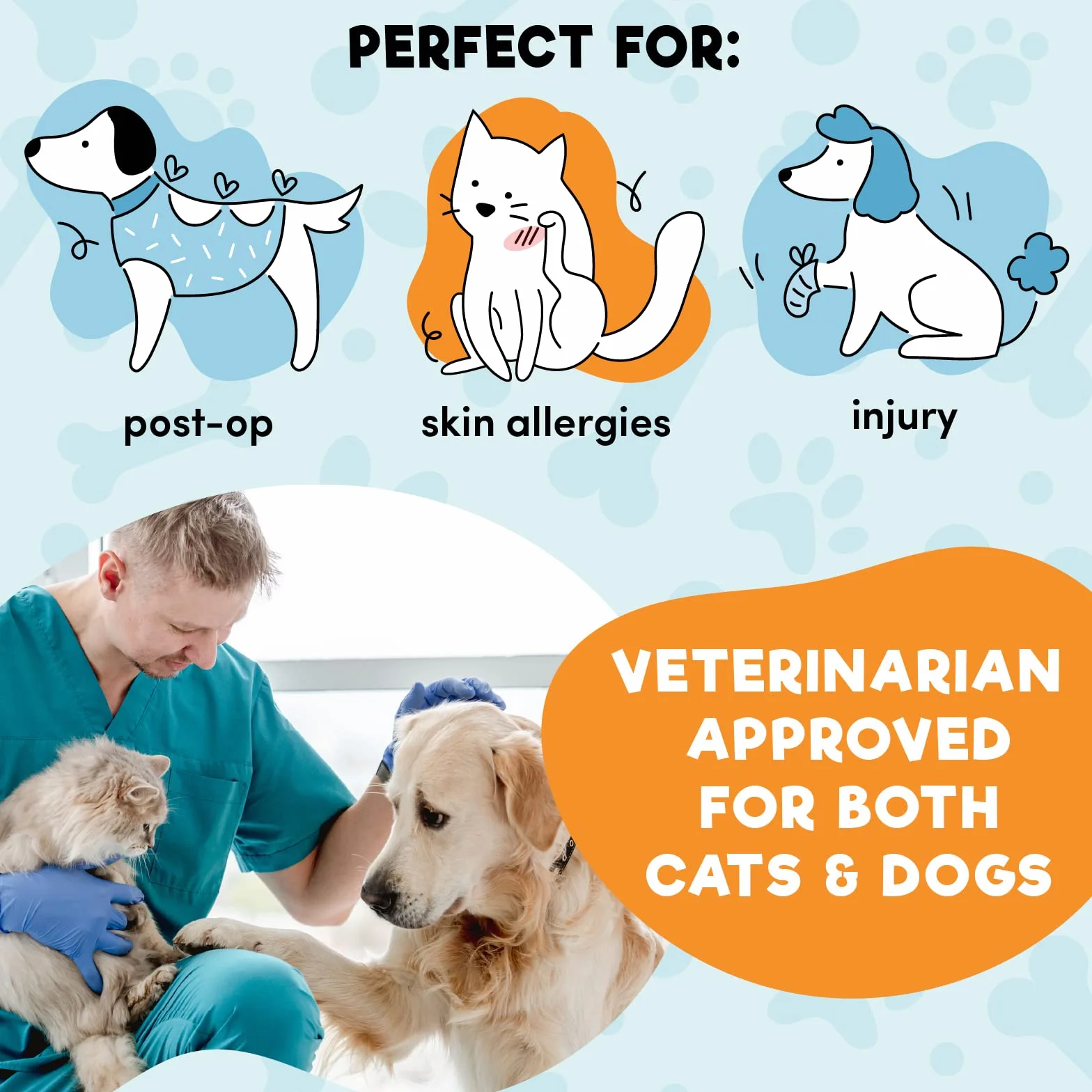BENCMATE Collier Gonflable de Protection pour Chiens et Chats - Collier de Récupération Souple pour Chien de Compagnie ne Bloque Pas la Vision (Gris,XL)