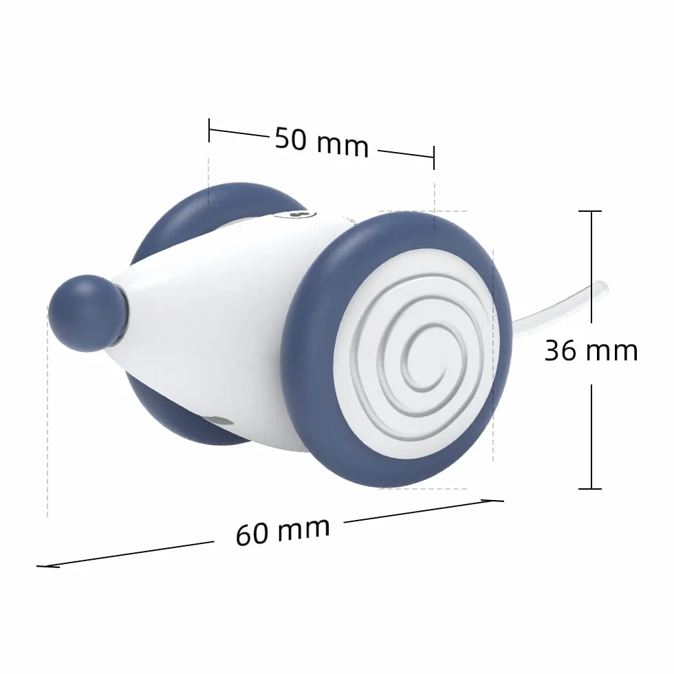INF Souris jouet électrique pour chat, souris jouet pour chat avec câble USB, souris jouet interactive avec queue lumineuse