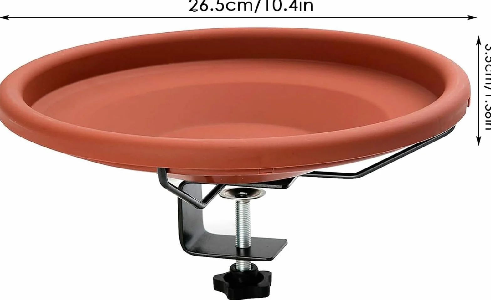 Bain d'oiseaux pour balcon et jardin, bol de bain réglable, abreuvoir à oiseaux suspendu résistant au gel pour balustrade de balcon, chauve-souris montée sur le pont, pour balustrades de terrasse