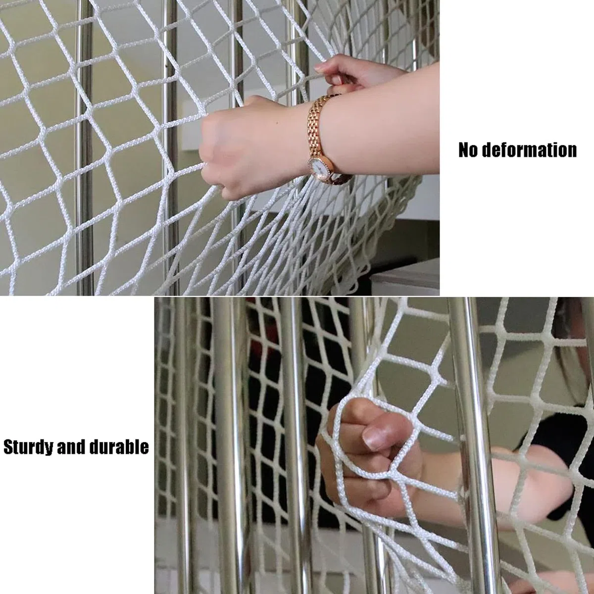 Blanc Filet Corde Filet de Protection Enfants Filet Securite Chat Filet Anti Chute sans Noeud pour Escaliers Balcon et La Fenêtre Filet de Corde Décoratif pour Aire de Jeux