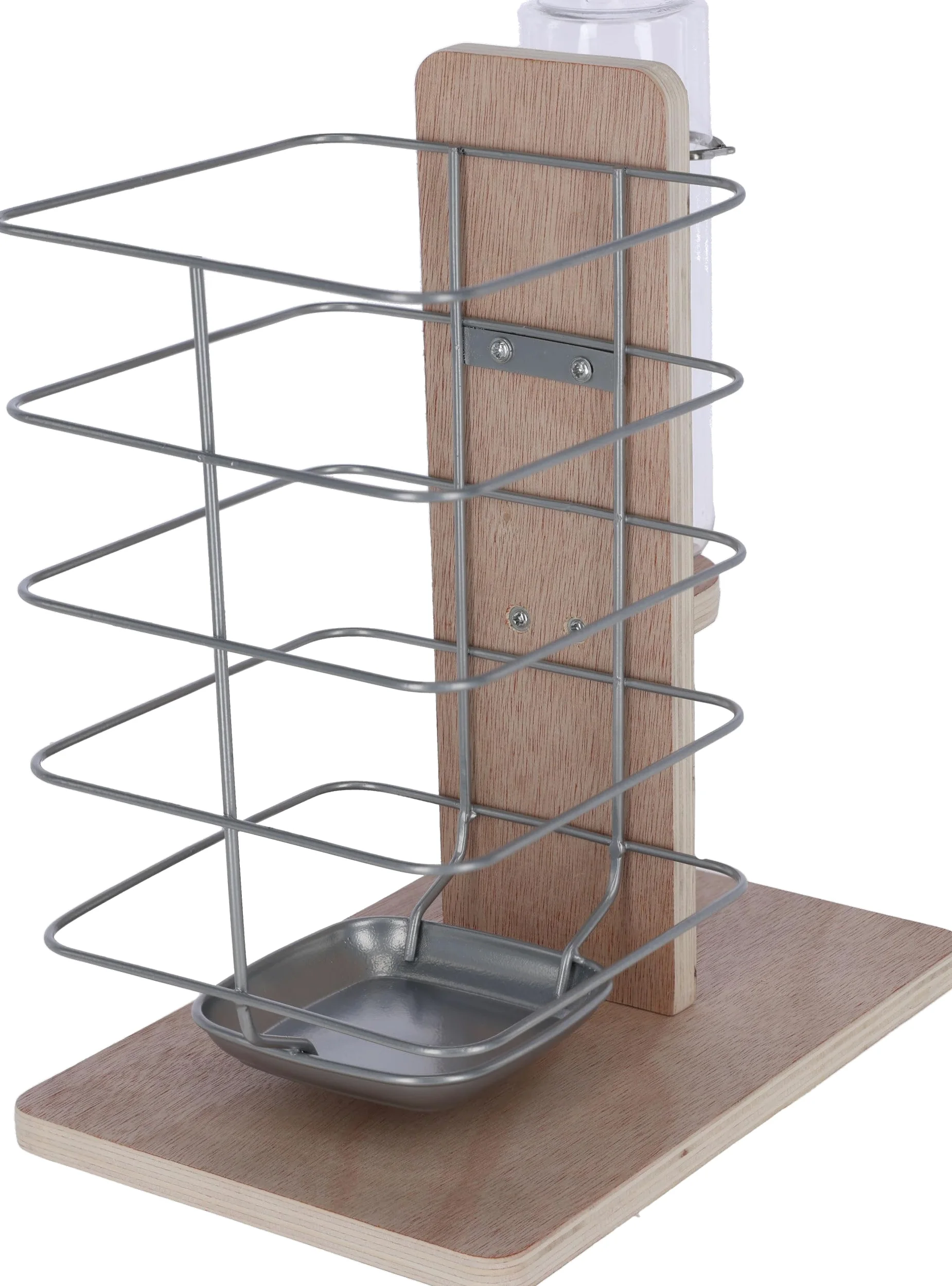Kerbl Pet Station d'abreuvement et d'alimentation, 22,5x15,5x27cm, Bois Naturel, pour rongeurs, intérieur et extérieur