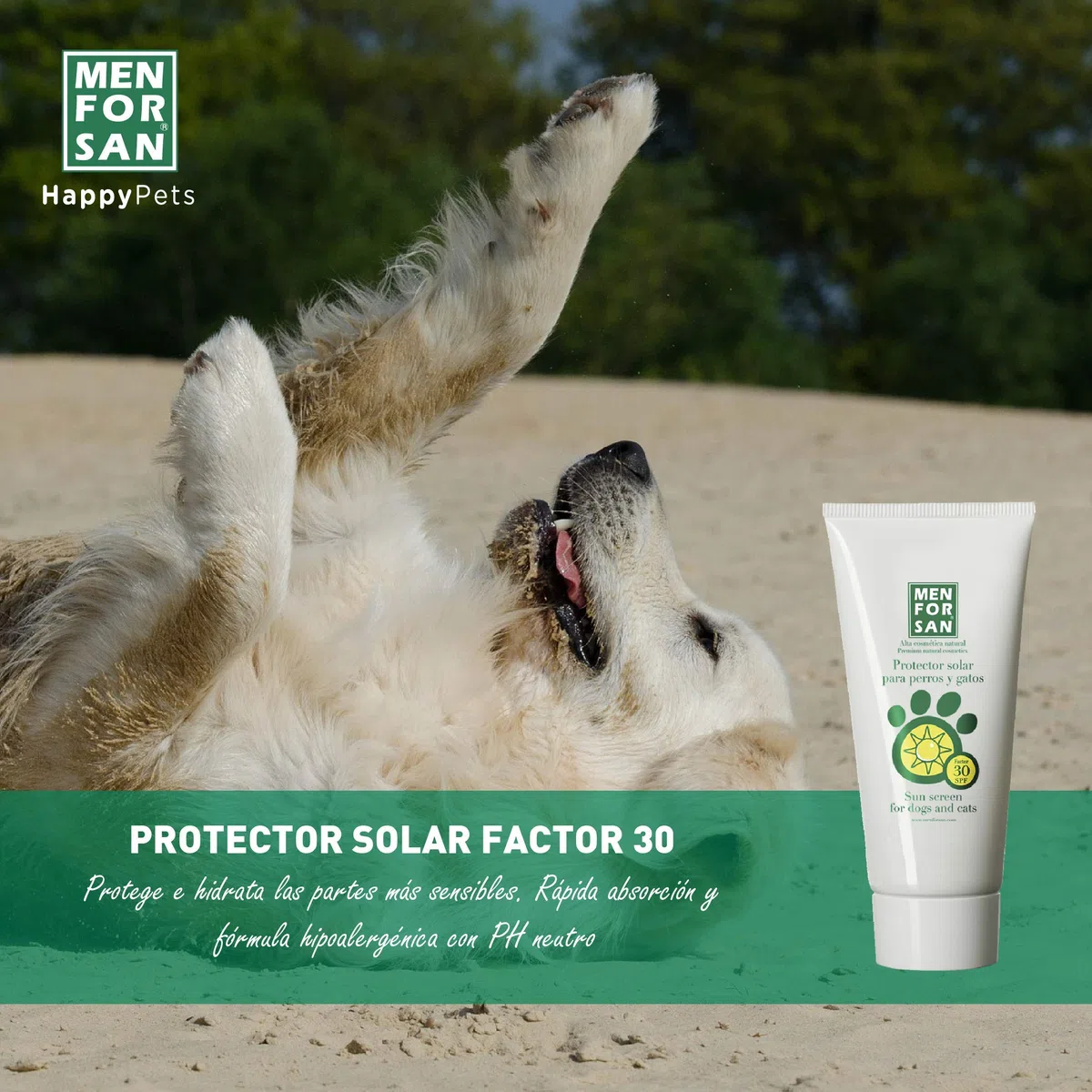 Menforsan - SPF 30 Crème solaire pour les chiens et les chats 50 ml
