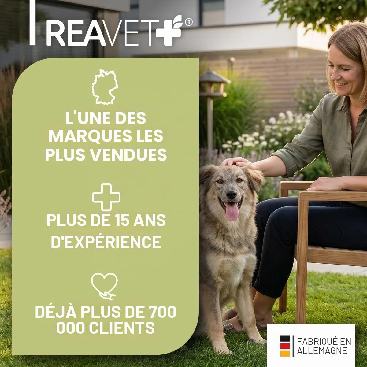 ReaVET Lot de 50 gélules d'herbes vermifuges secondaires pour chiens - Formule naturelle végétale - Vermifuge secondaire - Sans anthelminthique
