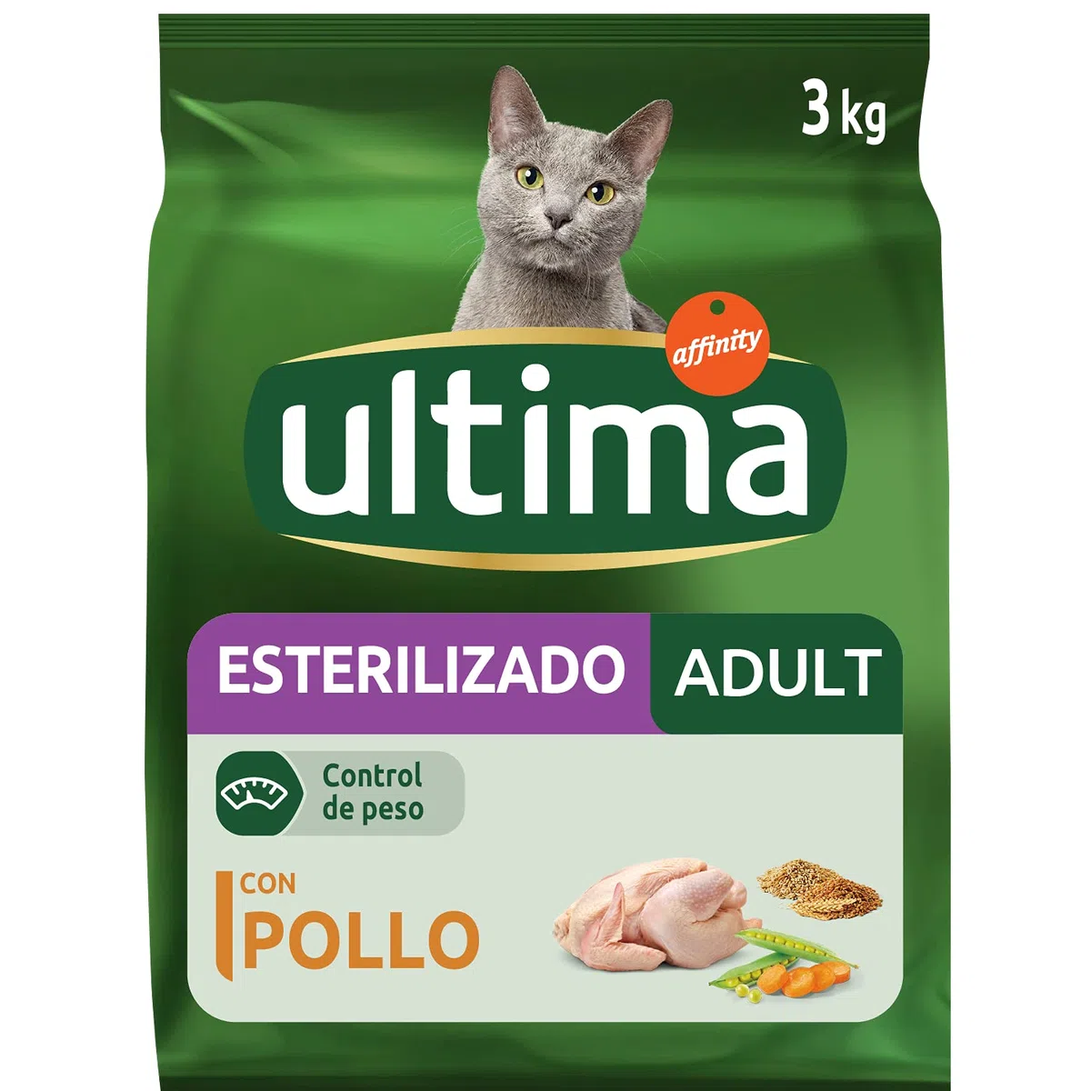 ultima Croquettes pour Chats stérilisés Adultes au Poulet - 3 kg