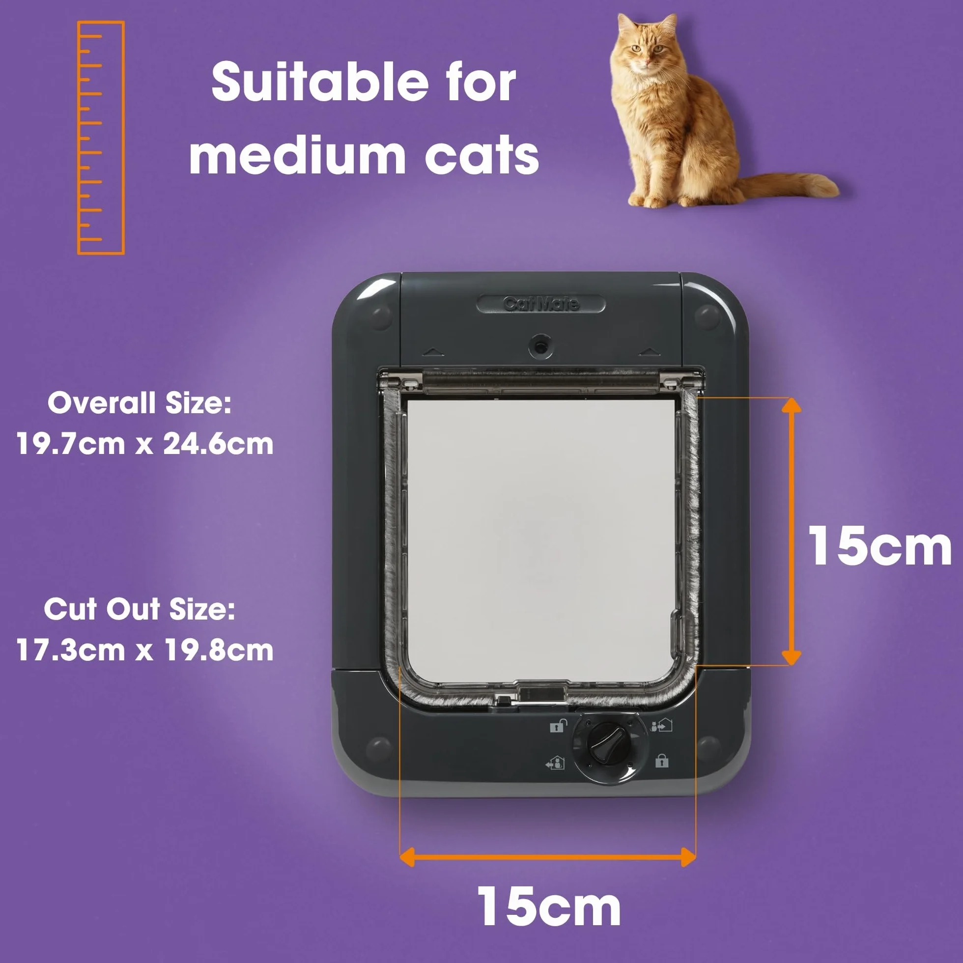 Cat Mate - Rabat à micropuce - Marron - 360B