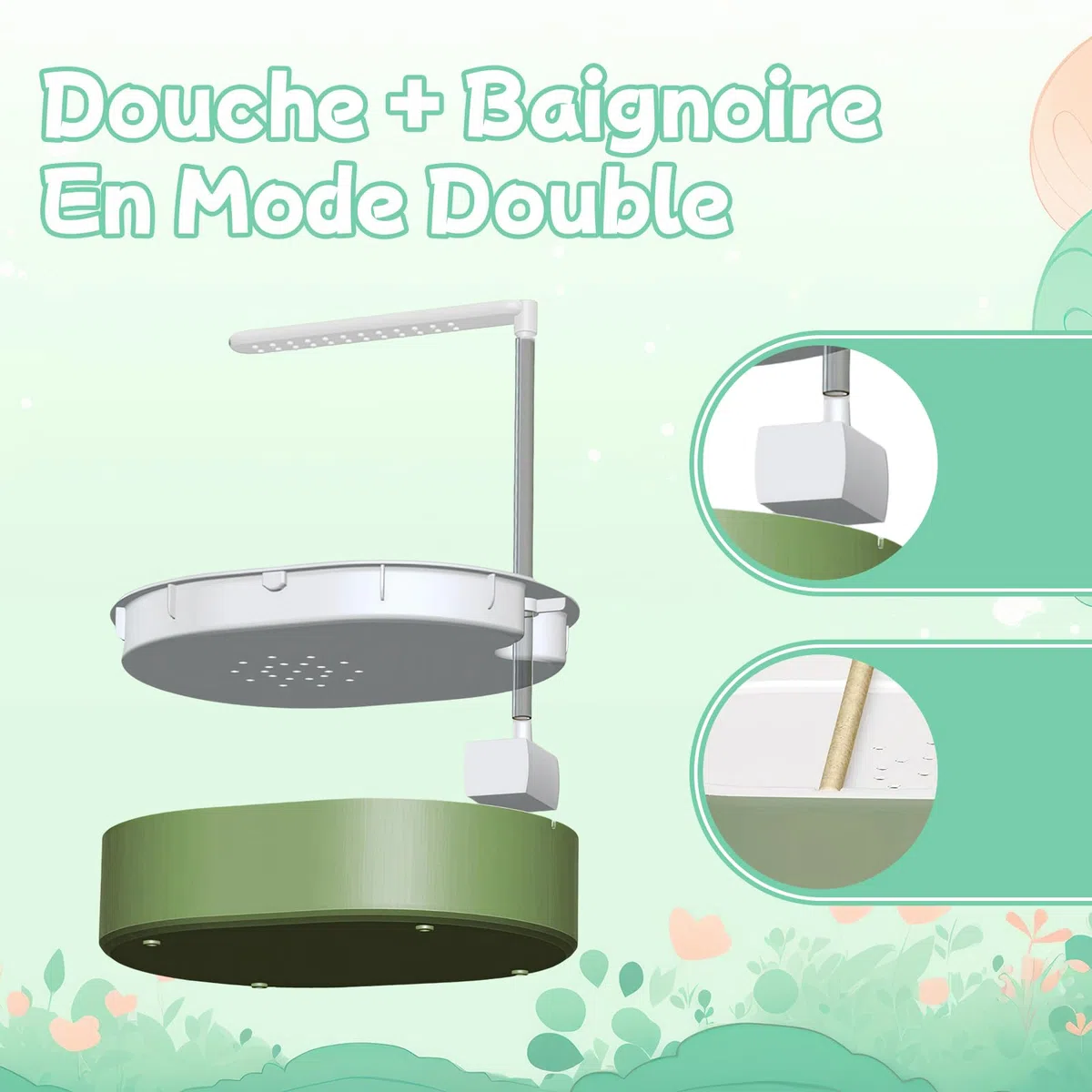 Sharplace Douche pour Perroquet, Baignoire Automatique pour Oiseaux, Accessoires pour Cage à calopsittes, Fournitures pour perruches, Polyvalente et Portable, Style A