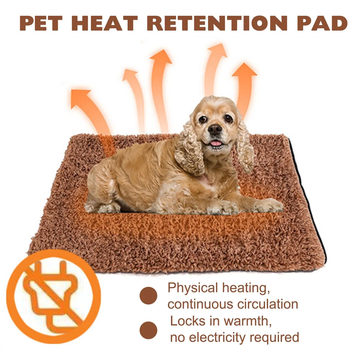 Coussin Chauffant pour Chat, Tapis pour Chien Tapis Hiver Thermique, TapisChien Auto-Chauffant, Coussin Chien Rétention de La Chaleur, Matelas Chien pour Chatons Chiots(60 * 45CM)