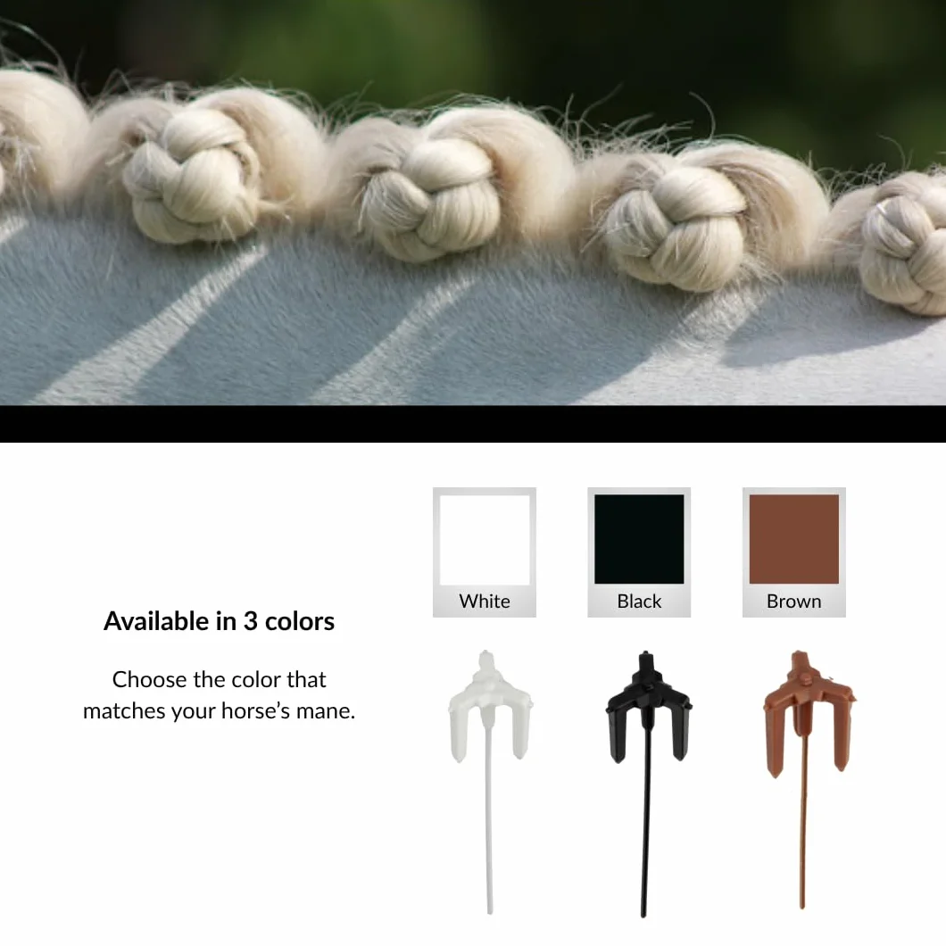 Deluxe | Pince pour chevaux | Convient pour chevaux et poneys | Réutilisable (Noir, Standard)
