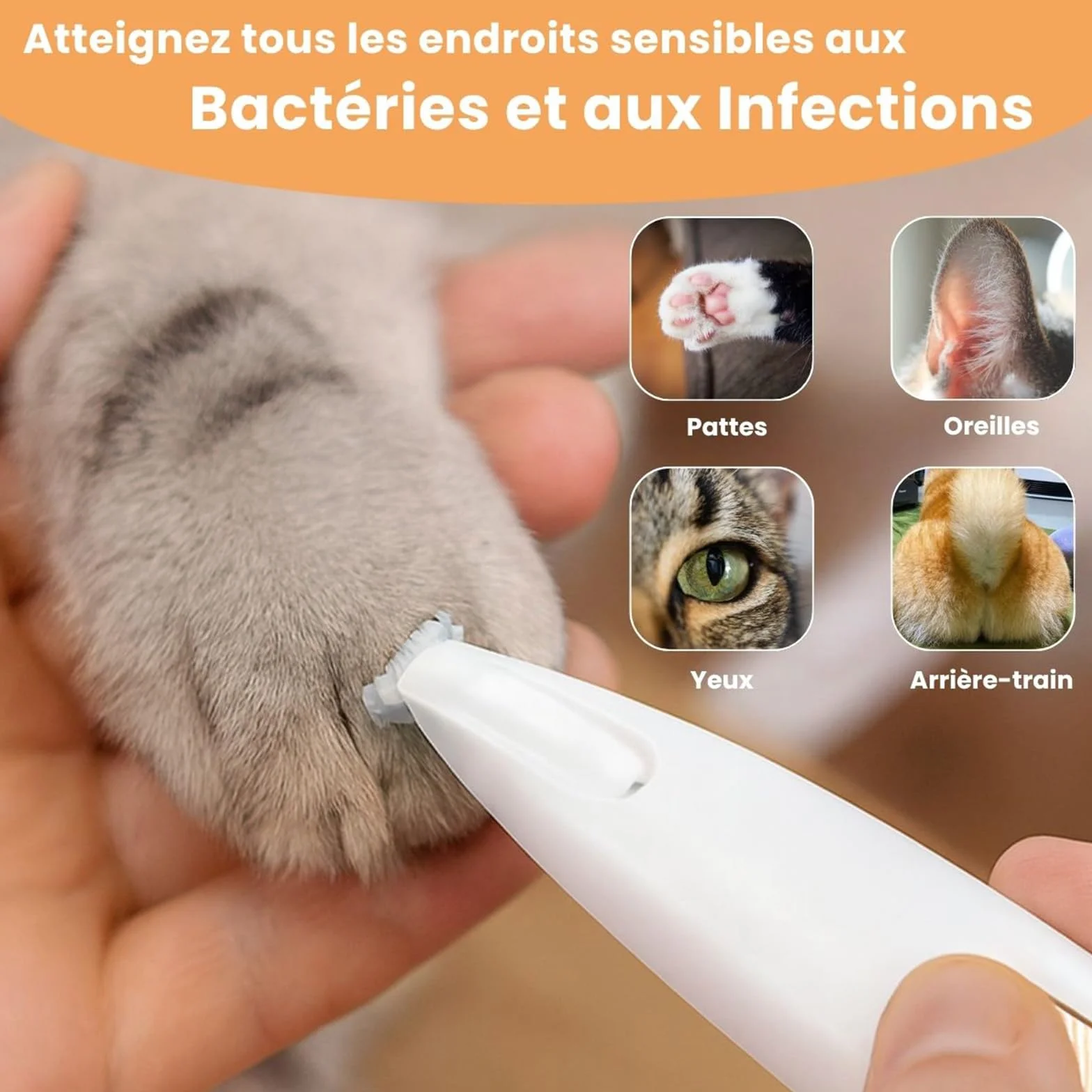 Tondeuse Chat, Neu Tondeuse De Précision Pour Chat, Élimine Les Nœuds Et Les Poils Superflus, Silencieuse(<35db), Lames Sûres, Coupe Précise, Adaptable À Tous Types De Poils (A)