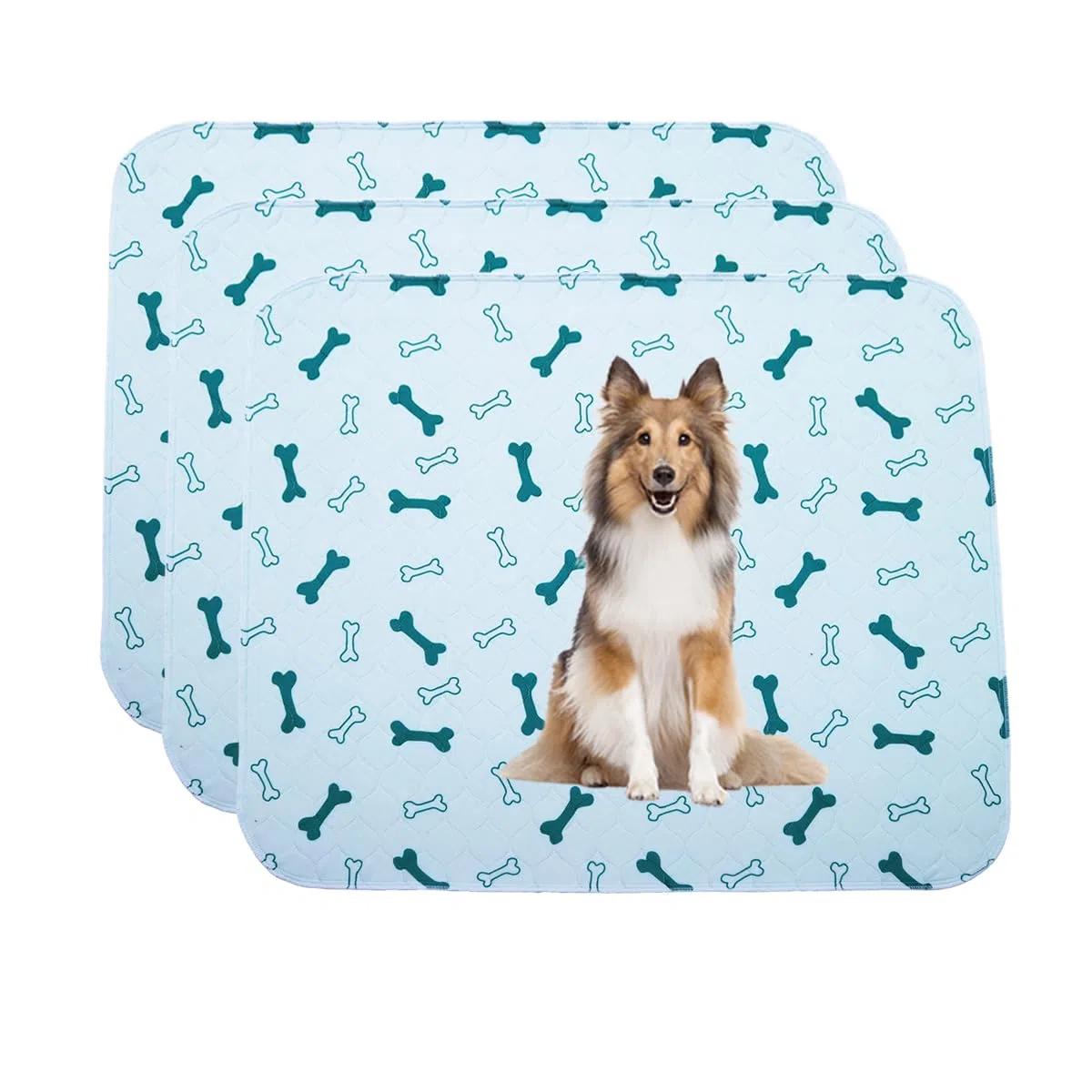 Tapis Absorbant Chien Réutilisable Tapis Chien Pipi Lavable Tapis de Propreté Chien Lot de 3 Tapis Educateur Chien Ultra Large 75*89CM