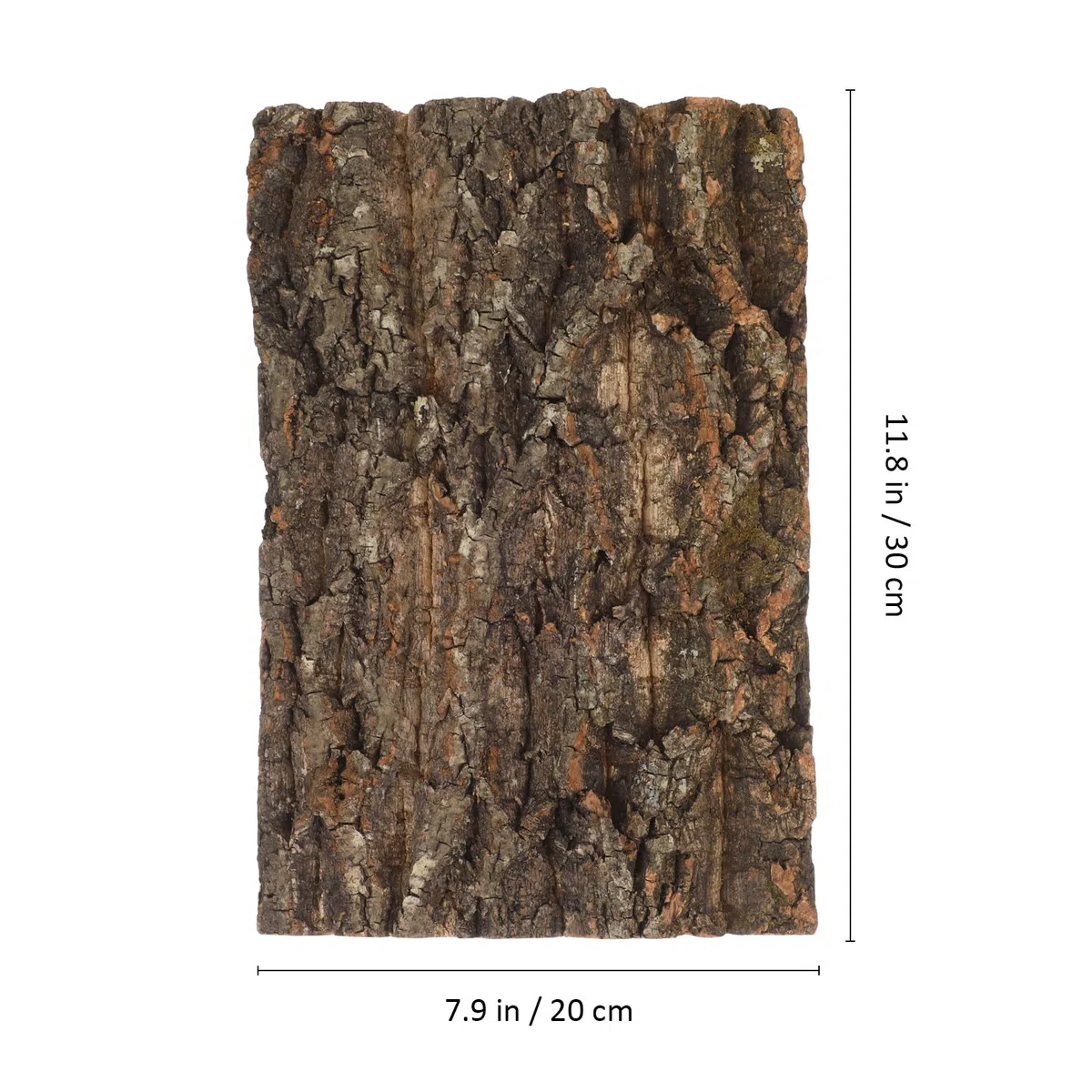 Hemobllo Lot de 2 écorces d'arbre pour reptiles, matériau synthétique marron clair, décoration de terrarium, plate-forme de cachette de serpent, terrarium pour tortue, 29,9 x 20,1 cm