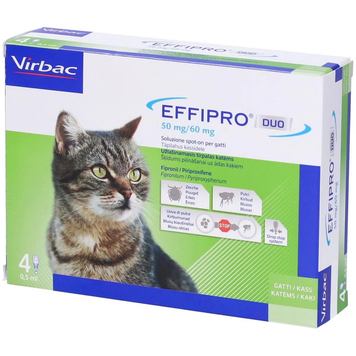 Virbac 104836022 Effipro'Duo Chat 4Pip