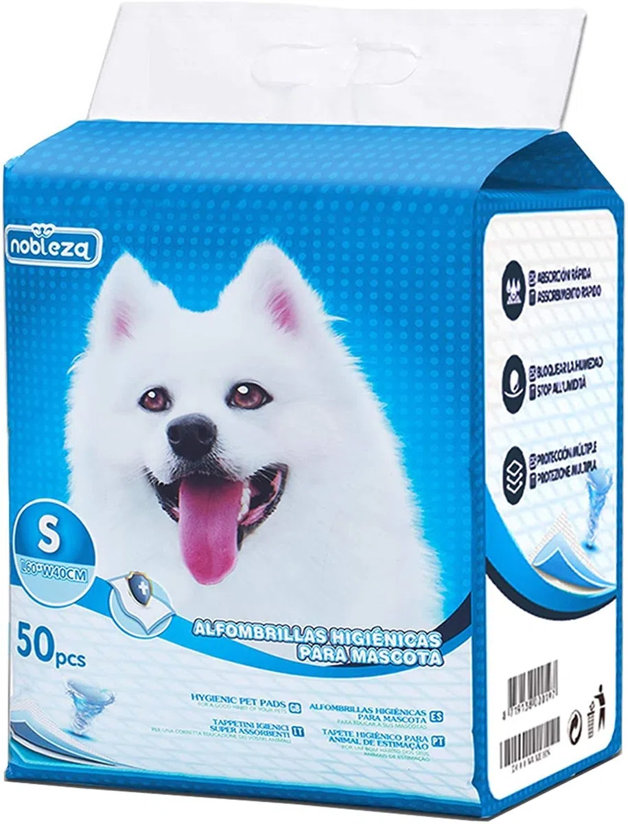 Nobleza - 50 x Tapis hygiénique d’entraînement pour Chiens. Ultra Absorbant. 40cm*60cm. 50 unités.
