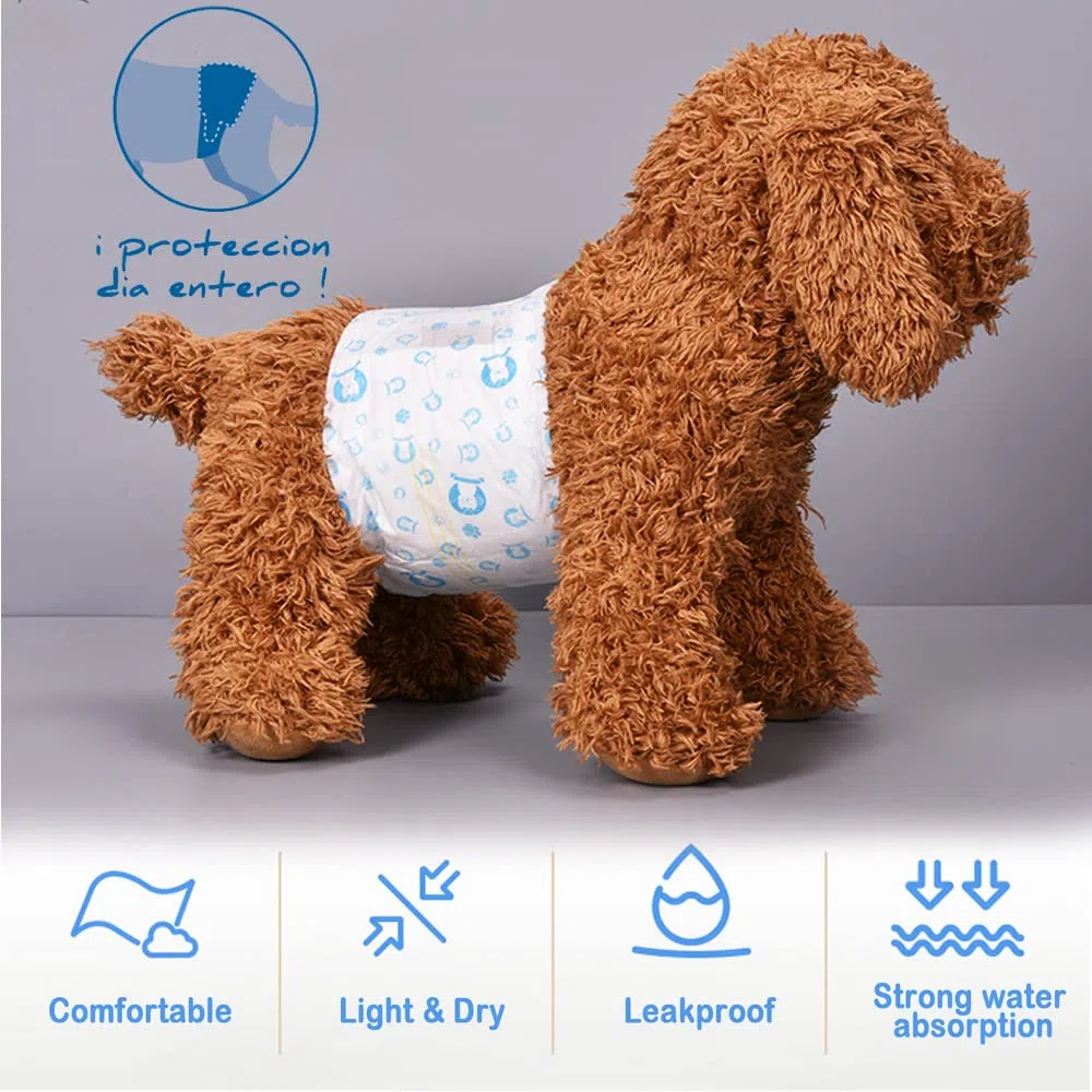 BPS 16x Couche pour chiens en situation de santé | Couche pour chien | Couche jetable pour chien | Super absorbante | en 4 tailles (XL) BPS-2207x2